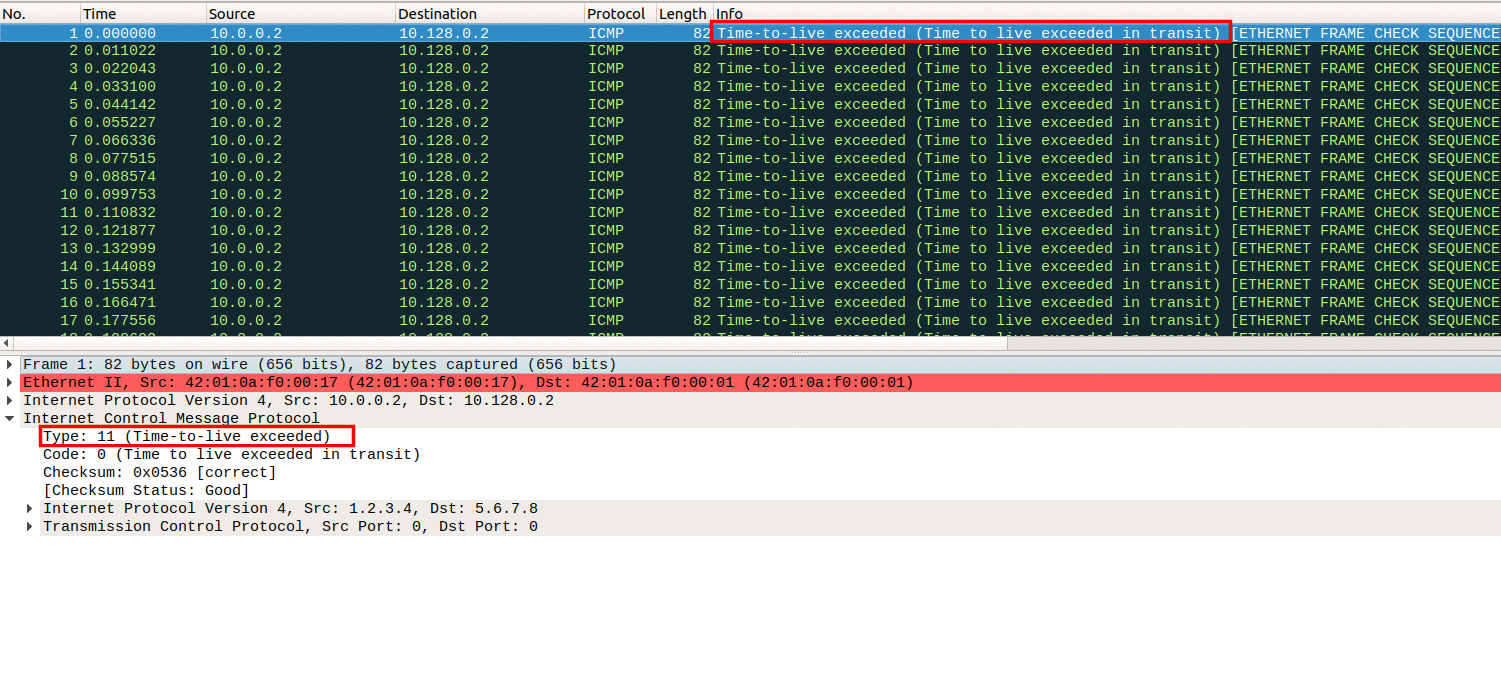 icmp wireshark